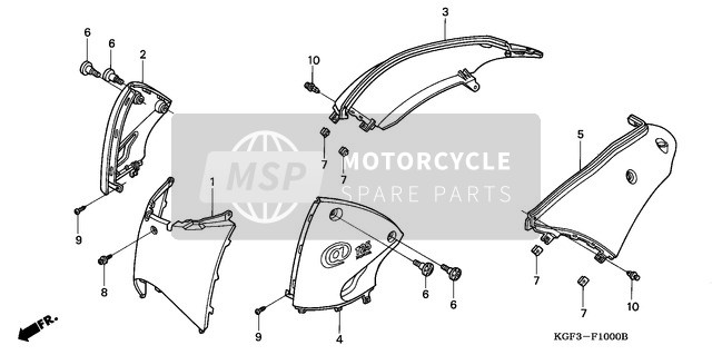 Honda NES125 2003 Cubierta del cuerpo para un 2003 Honda NES125